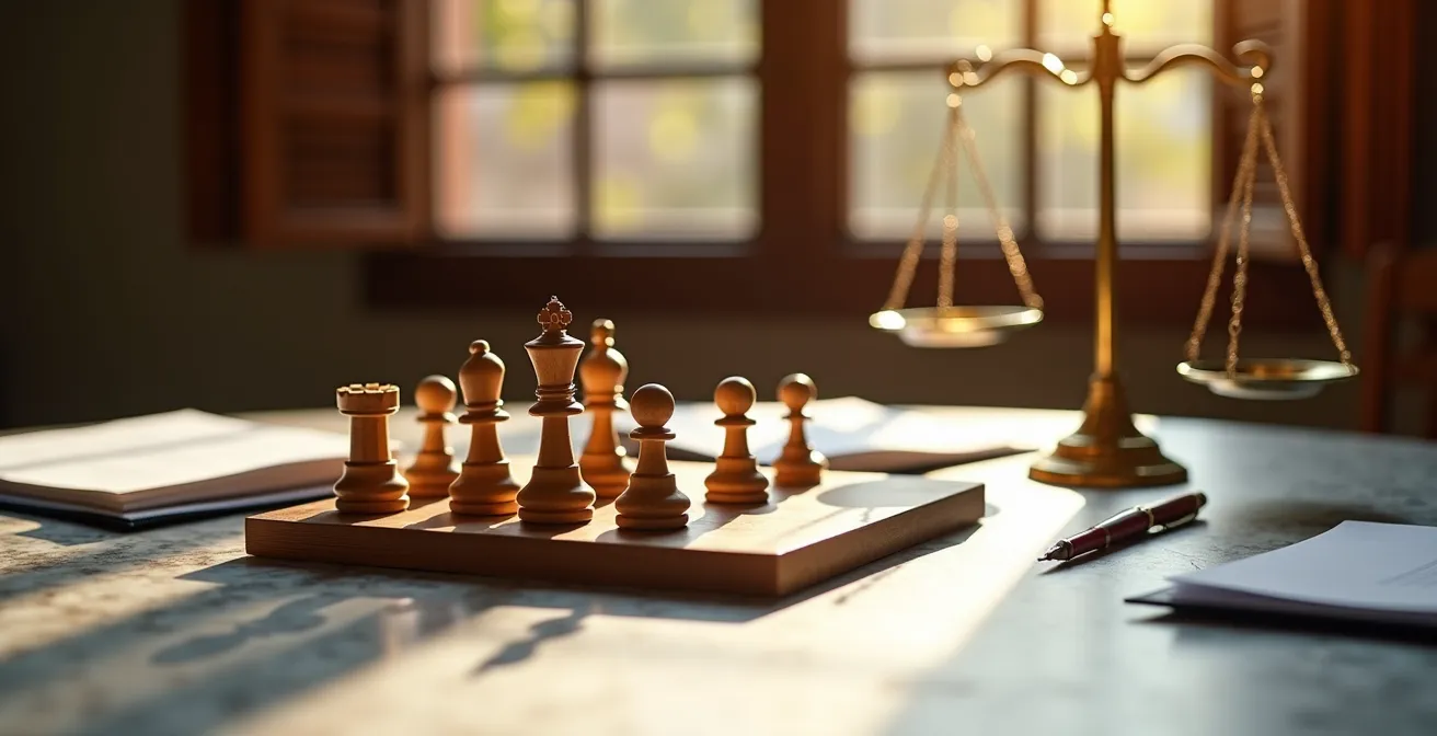 Documentos de term sheet y calculadora sobre mesa de negociación en despacho español