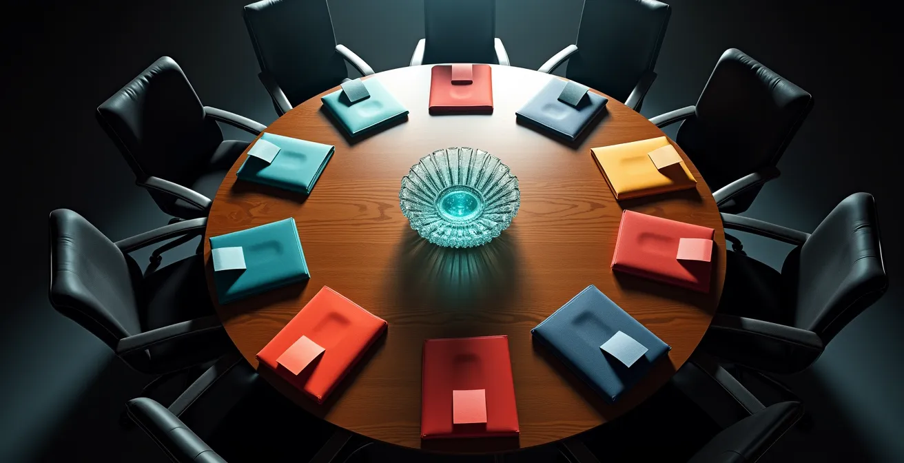 Representación visual de un proceso de subasta con múltiples compradores en tensión competitiva