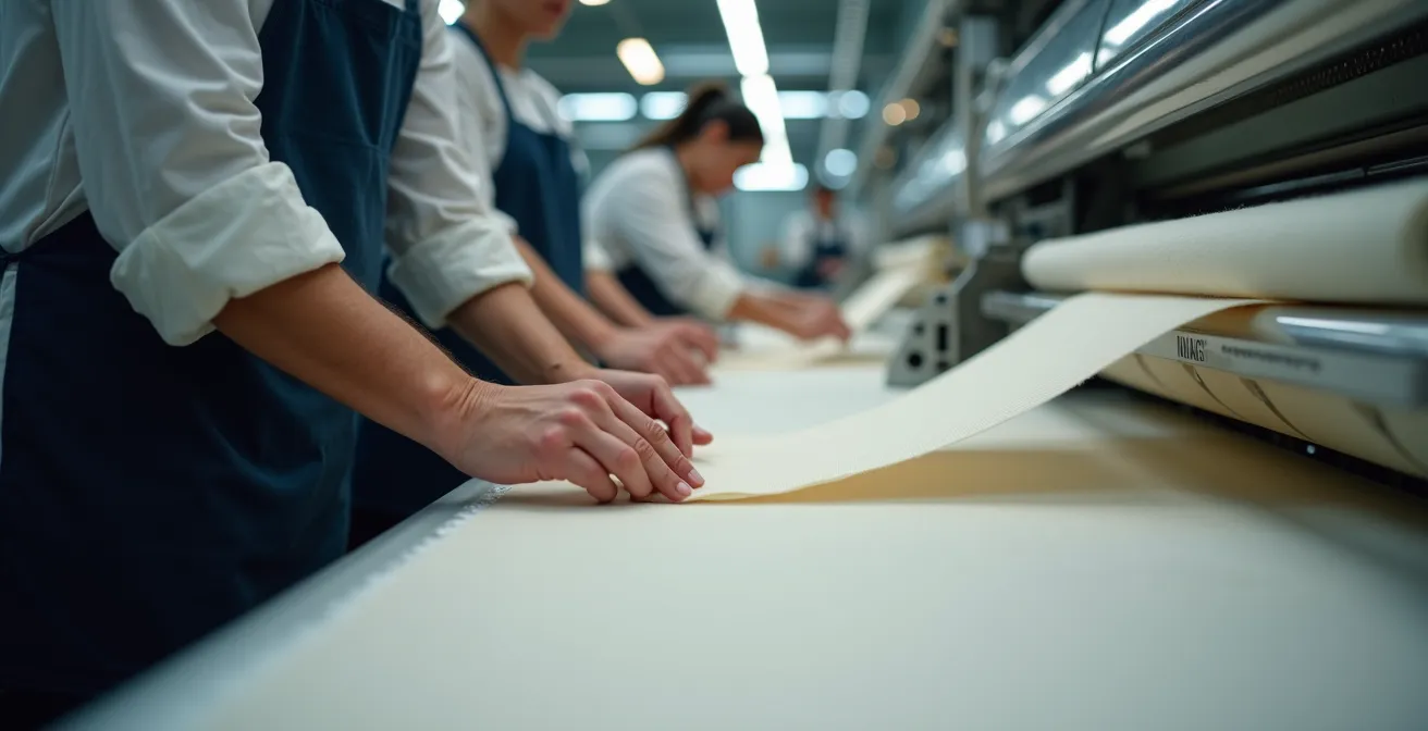 Vista de fábrica española mostrando proceso de transformación industrial