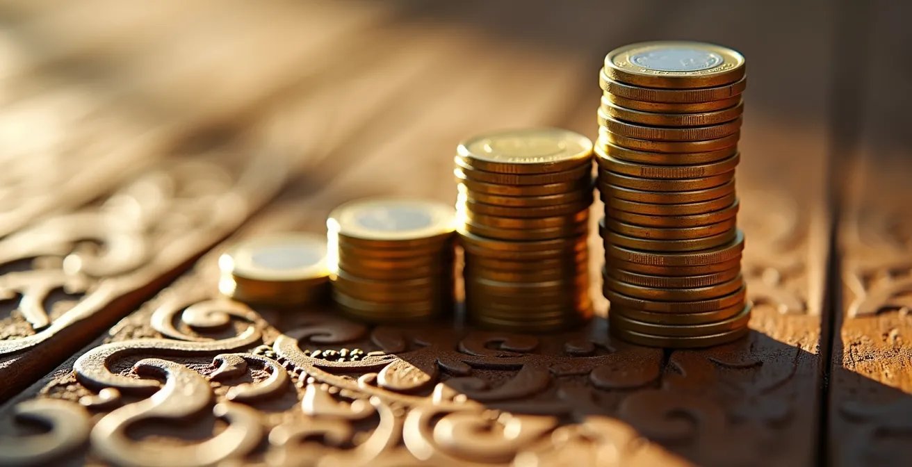 Detalle macro de monedas y documentos financieros españoles